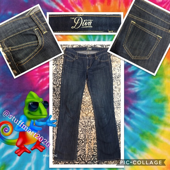 OLD NAVY DIVA BOOTCUT DARK WASH AUTHENTIC SIZE 2 - Picture 13 of 14